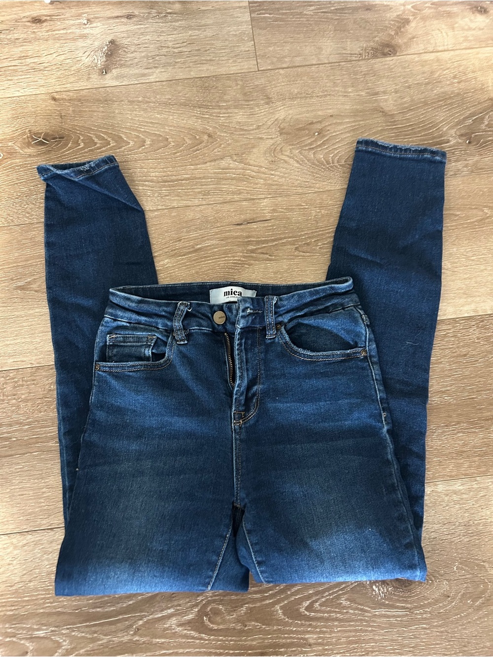 Mica High-Rise Skinny Jeans — Dark Blue Wash